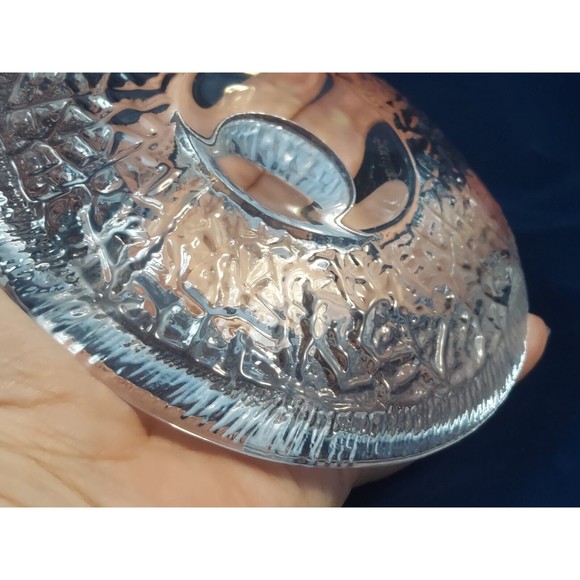 Orrefors Sweden Steel Discus Votive Candle Holder Lars Hellsten 5" Clear Crystal - Picture 3 of 5